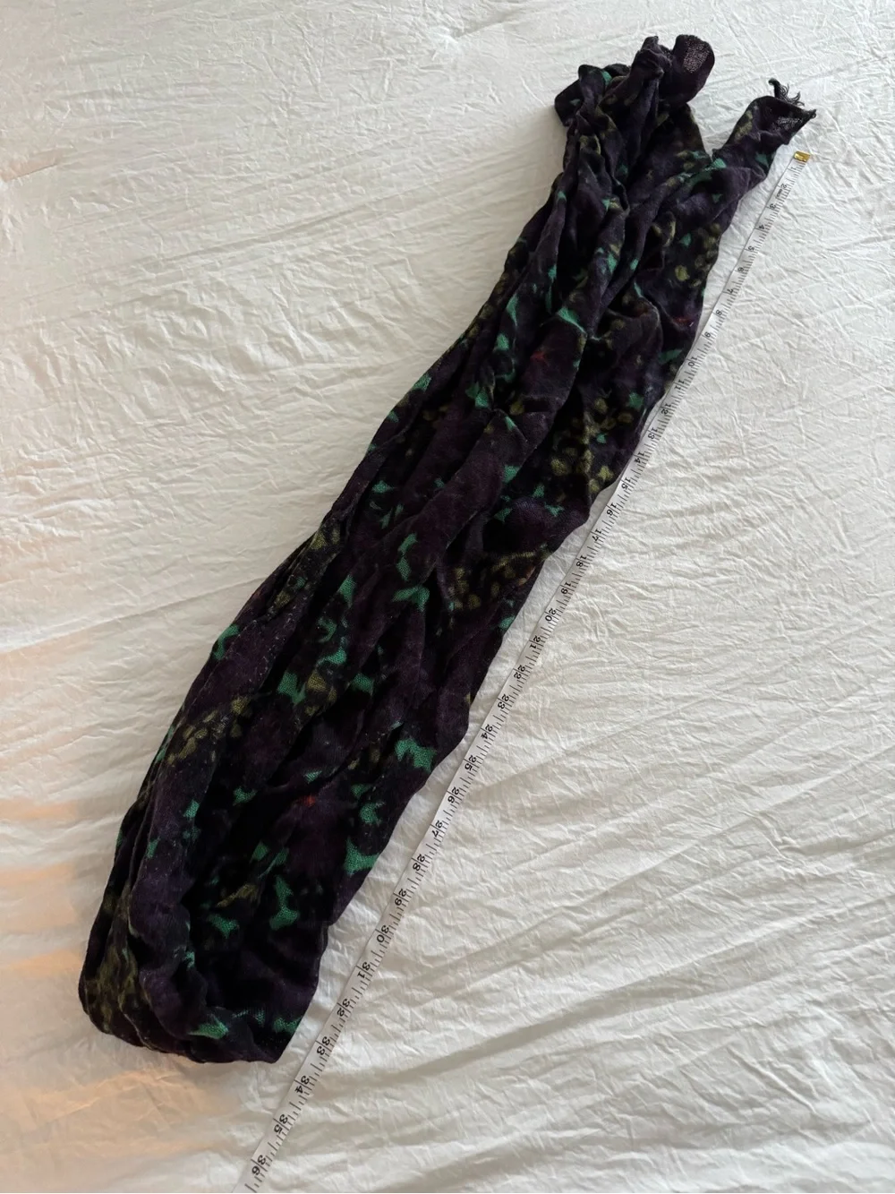 J. Crew 100% Wool Scarf Purple Green Olive Abstract Plaid Fringe